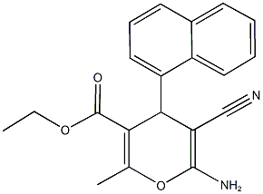 ethyl 6-amino-5-cyano-2-methyl-4-(1-naphthyl)-4H-pyran-3-carboxylate 结构式