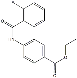 乙基 4-(2-氟苯甲酰氨基)苯酸盐 结构式