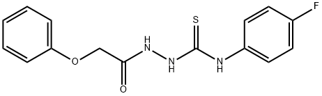 N-(4-fluorophenyl)-2-(phenoxyacetyl)hydrazinecarbothioamide 结构式