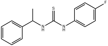 N-(4-fluorophenyl)-N'-(1-phenylethyl)thiourea 结构式