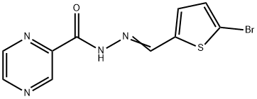 N'-[(5-bromo-2-thienyl)methylene]-2-pyrazinecarbohydrazide 结构式