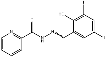 N'-(2-hydroxy-3,5-diiodobenzylidene)-2-pyridinecarbohydrazide 结构式