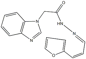 2-(1H-benzimidazol-1-yl)-N'-[3-(2-furyl)-2-propenylidene]acetohydrazide 结构式