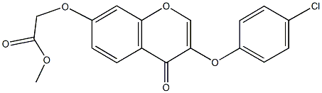 methyl ({3-[(4-chlorophenyl)oxy]-4-oxo-4H-chromen-7-yl}oxy)acetate 结构式