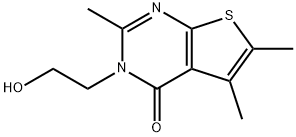 3-(2-hydroxyethyl)-2,5,6-trimethylthieno[2,3-d]pyrimidin-4(3H)-one 结构式