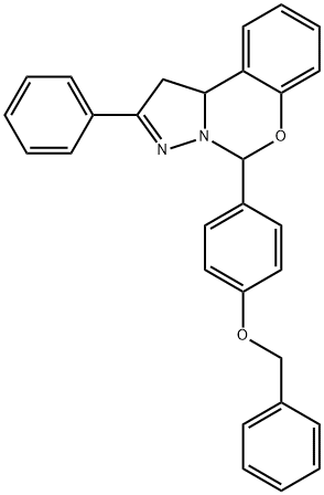 benzyl 4-(2-phenyl-1,10b-dihydropyrazolo[1,5-c][1,3]benzoxazin-5-yl)phenyl ether 结构式