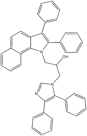 1-(2,3-diphenyl-1H-benzo[g]indol-1-yl)-3-(4,5-diphenyl-1H-imidazol-1-yl)-2-propanol 结构式