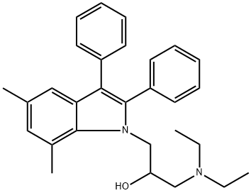 1-(diethylamino)-3-(5,7-dimethyl-2,3-diphenyl-1H-indol-1-yl)-2-propanol 结构式