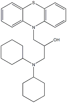 1-(dicyclohexylamino)-3-(10H-phenothiazin-10-yl)-2-propanol 结构式