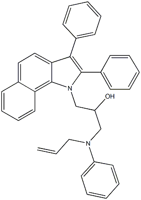 1-(allylanilino)-3-(2,3-diphenyl-1H-benzo[g]indol-1-yl)-2-propanol 结构式