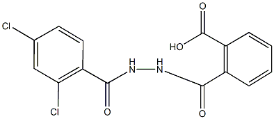 2-{[2-(2,4-dichlorobenzoyl)hydrazino]carbonyl}benzoic acid 结构式