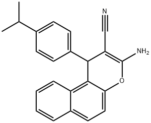 3-amino-1-(4-isopropylphenyl)-1H-benzo[f]chromene-2-carbonitrile 结构式