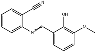 2-[(2-hydroxy-3-methoxybenzylidene)amino]benzonitrile 结构式