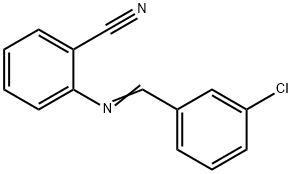2-[(3-chlorobenzylidene)amino]benzonitrile 结构式