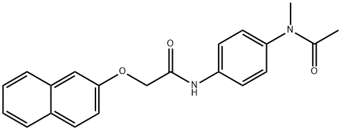 N-{4-[acetyl(methyl)amino]phenyl}-2-(2-naphthyloxy)acetamide 结构式