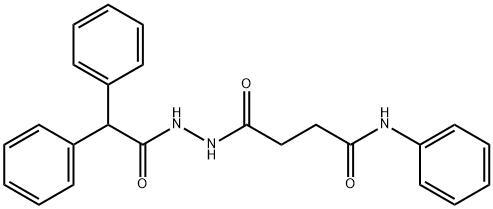 4-[2-(diphenylacetyl)hydrazino]-4-oxo-N-phenylbutanamide 结构式