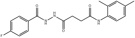 N-(2,4-dimethylphenyl)-4-[2-(4-fluorobenzoyl)hydrazino]-4-oxobutanamide 结构式
