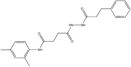 N-(2,4-dimethylphenyl)-4-oxo-4-[2-(3-phenylpropanoyl)hydrazino]butanamide 结构式