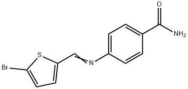 4-{[(5-bromo-2-thienyl)methylene]amino}benzamide 结构式