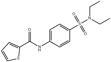 N-{4-[(diethylamino)sulfonyl]phenyl}-2-thiophenecarboxamide 结构式