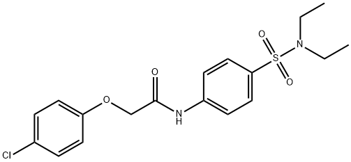2-(4-chlorophenoxy)-N-{4-[(diethylamino)sulfonyl]phenyl}acetamide 结构式