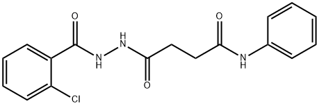 4-[2-(2-chlorobenzoyl)hydrazino]-4-oxo-N-phenylbutanamide 结构式