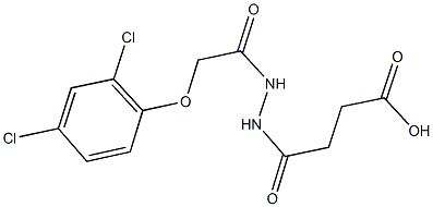 4-(2-(2-(2,4-二氯苯氧基)乙酰基)肼基)-4-氧代丁酸 结构式