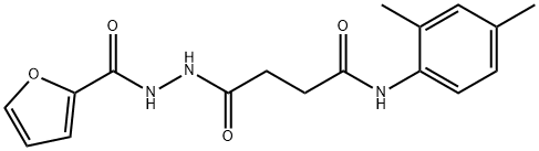 N-(2,4-dimethylphenyl)-4-[2-(2-furoyl)hydrazino]-4-oxobutanamide 结构式