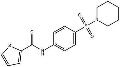 N-[4-(piperidin-1-ylsulfonyl)phenyl]thiophene-2-carboxamide 结构式