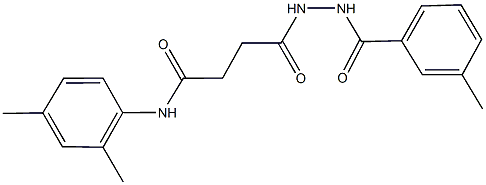 N-(2,4-dimethylphenyl)-4-[2-(3-methylbenzoyl)hydrazino]-4-oxobutanamide 结构式