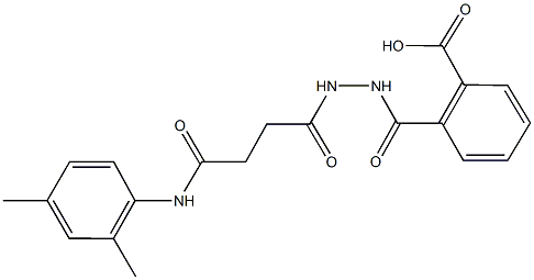 2-({2-[4-(2,4-dimethylanilino)-4-oxobutanoyl]hydrazino}carbonyl)benzoic acid 结构式