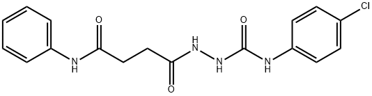 2-(4-anilino-4-oxobutanoyl)-N-(4-chlorophenyl)hydrazinecarboxamide 结构式