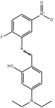 5-(diethylamino)-2-[({2-fluoro-5-nitrophenyl}imino)methyl]phenol 结构式