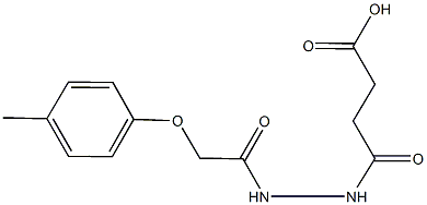 4-{2-[(4-methylphenoxy)acetyl]hydrazino}-4-oxobutanoic acid 结构式