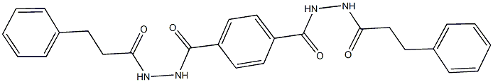 N'~1~,N'~4~-bis(3-phenylpropanoyl)terephthalohydrazide 结构式