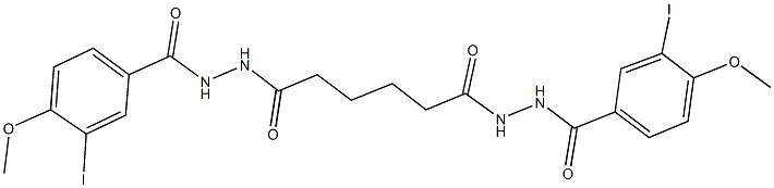 3-iodo-N'-{6-[2-(3-iodo-4-methoxybenzoyl)hydrazino]-6-oxohexanoyl}-4-methoxybenzohydrazide 结构式