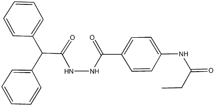 N-(4-{[2-(diphenylacetyl)hydrazino]carbonyl}phenyl)propanamide 结构式