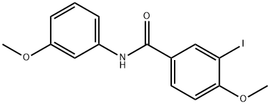 3-iodo-4-methoxy-N-(3-methoxyphenyl)benzamide 结构式