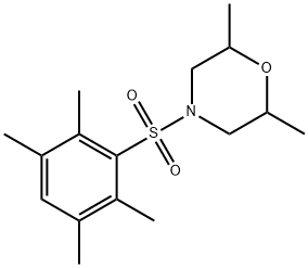 2,6-dimethyl-4-[(2,3,5,6-tetramethylphenyl)sulfonyl]morpholine 结构式