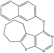 4-(2-naphthyloxy)-6,7,8,9-tetrahydro-5H-cyclohepta[4,5]thieno[2,3-d]pyrimidine 结构式