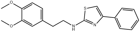 N-[2-(3,4-dimethoxyphenyl)ethyl]-N-(4-phenyl-1,3-thiazol-2-yl)amine 结构式