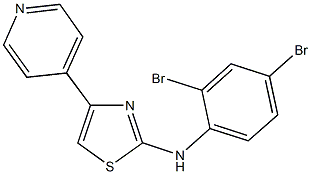 N-(2,4-dibromophenyl)-4-(4-pyridinyl)-1,3-thiazol-2-amine 结构式