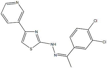 1-(3,4-dichlorophenyl)ethanone [4-(3-pyridinyl)-1,3-thiazol-2-yl]hydrazone 结构式