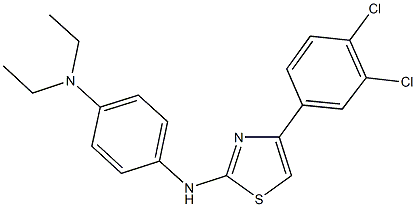 N~1~-[4-(3,4-dichlorophenyl)-1,3-thiazol-2-yl]-N~4~,N~4~-diethyl-1,4-benzenediamine 结构式