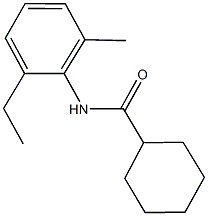 N-(2-ethyl-6-methylphenyl)cyclohexanecarboxamide 结构式