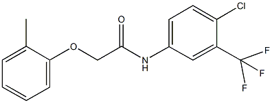 N-[4-chloro-3-(trifluoromethyl)phenyl]-2-(2-methylphenoxy)acetamide 结构式