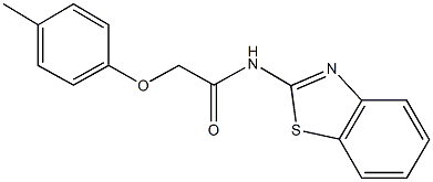 N-(1,3-benzothiazol-2-yl)-2-(4-methylphenoxy)acetamide 结构式
