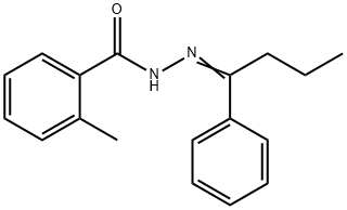 2-methyl-N'-(1-phenylbutylidene)benzohydrazide 结构式