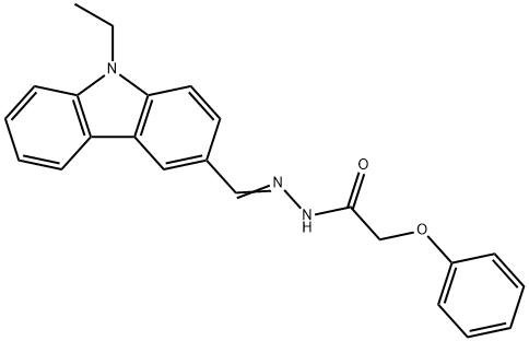 N'-[(9-ethyl-9H-carbazol-3-yl)methylene]-2-phenoxyacetohydrazide 结构式