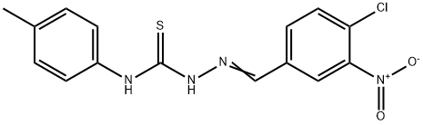 4-chloro-3-nitrobenzaldehyde N-(4-methylphenyl)thiosemicarbazone 结构式